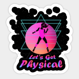 80'S Stay Fit Aerobics Gymnastics Let'S Get Physical Sticker
